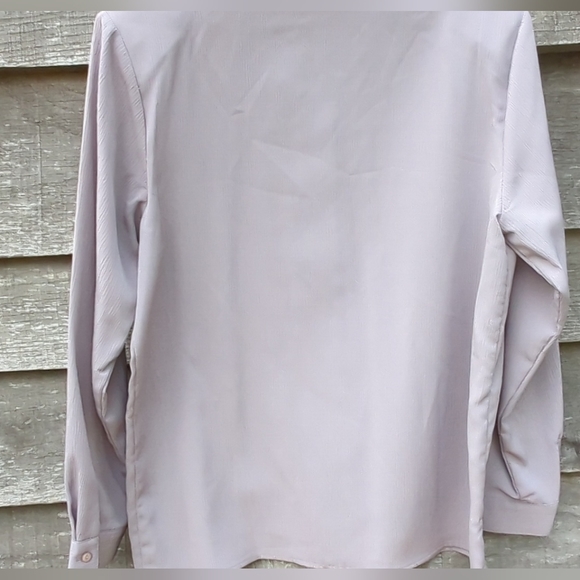 Courtenay Vintage 90s Lilac Button Down Collared Shirt Long Sleeve Blouse Pocket - Picture 6 of 8